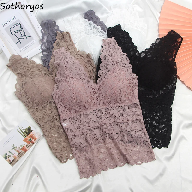 Womance Lace Camisole With Built-In Bra Soft Padded