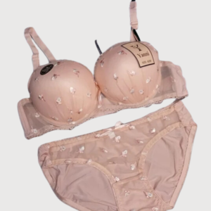 Womance Nude Colour Double Padded Push Up Bra & Panty Set